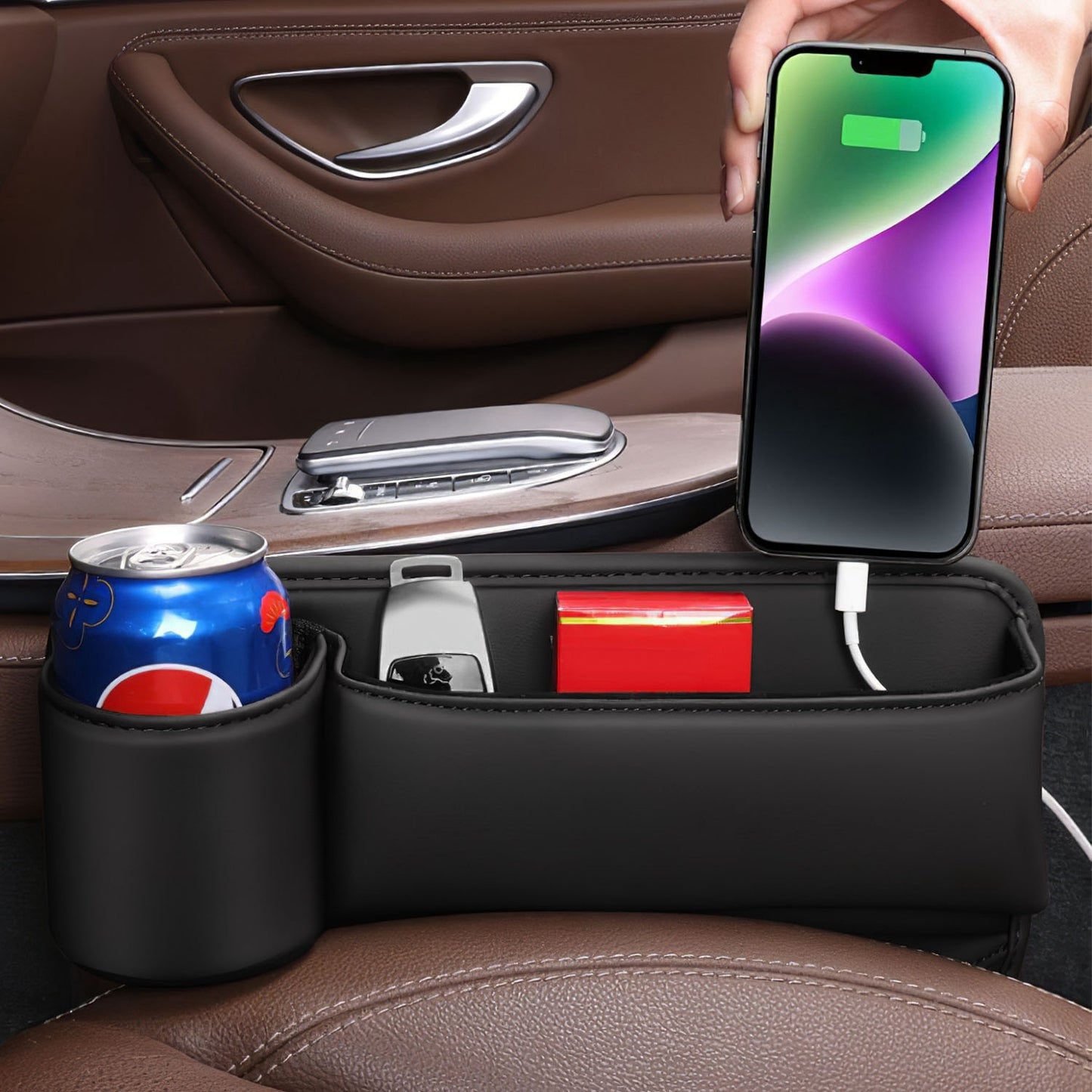 Car Seat Gap Filler (With Cup Holder and Organizer)
