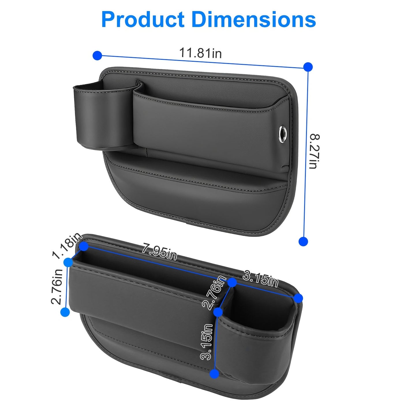Car Seat Gap Filler (With Cup Holder and Organizer)
